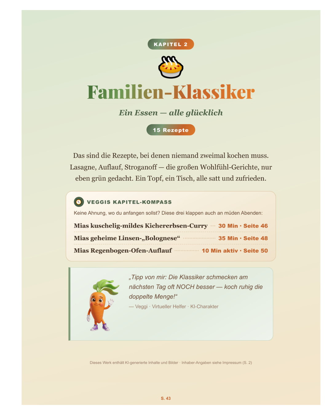 Kapitel 2 — Familien-Klassiker: ein Essen, alle glücklich