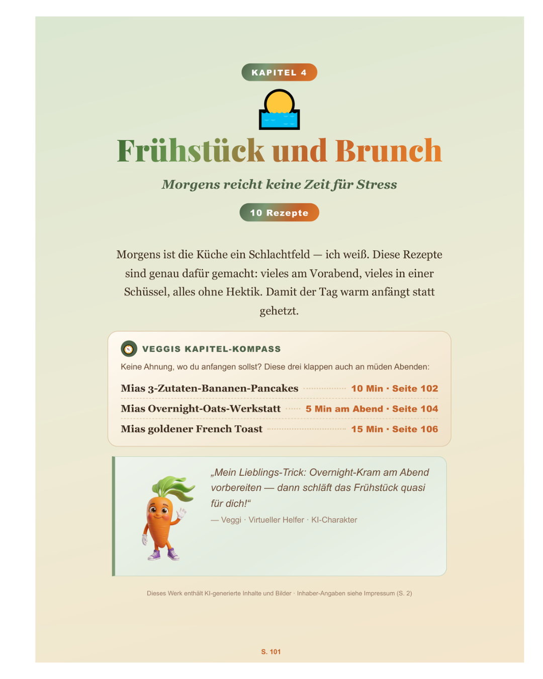 Kapitel 4 — Frühstück und Brunch: morgens reicht keine Zeit für Stress