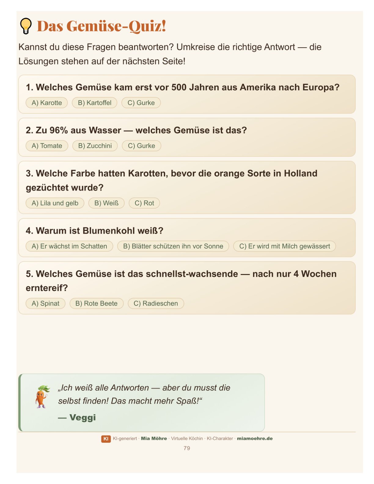 Das große Gemüse-Quiz aus dem Bonus-Teil
