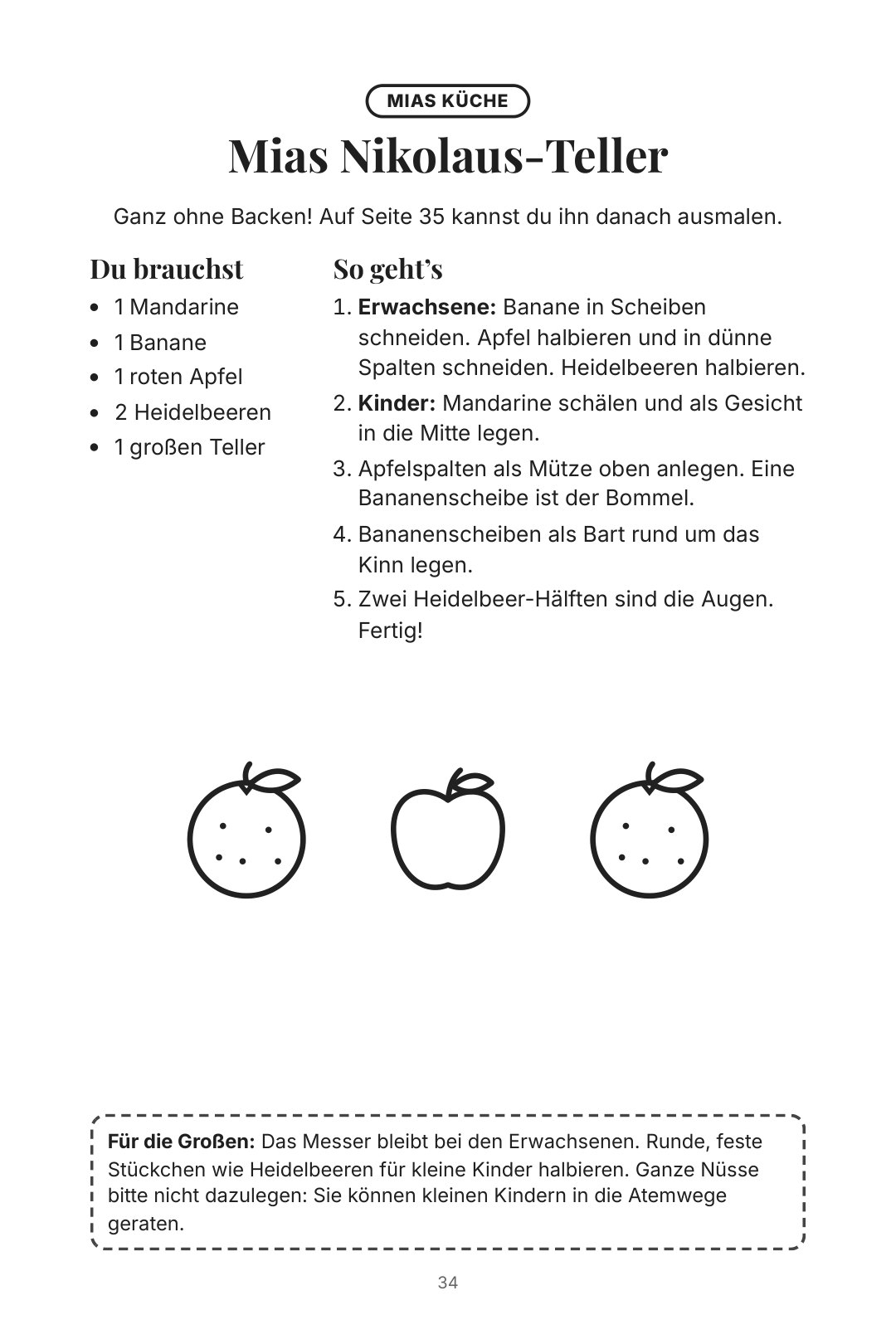 Mias Küche: der Nikolaus-Teller ganz ohne Backen