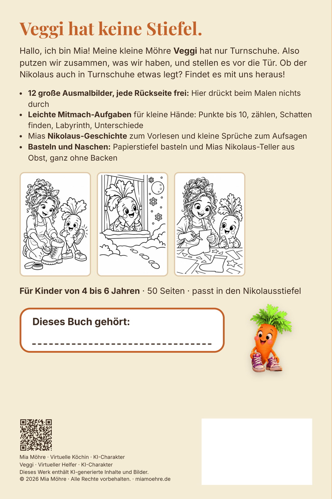Mia Möhres Nikolaus-Mitmachheft: Rückseite