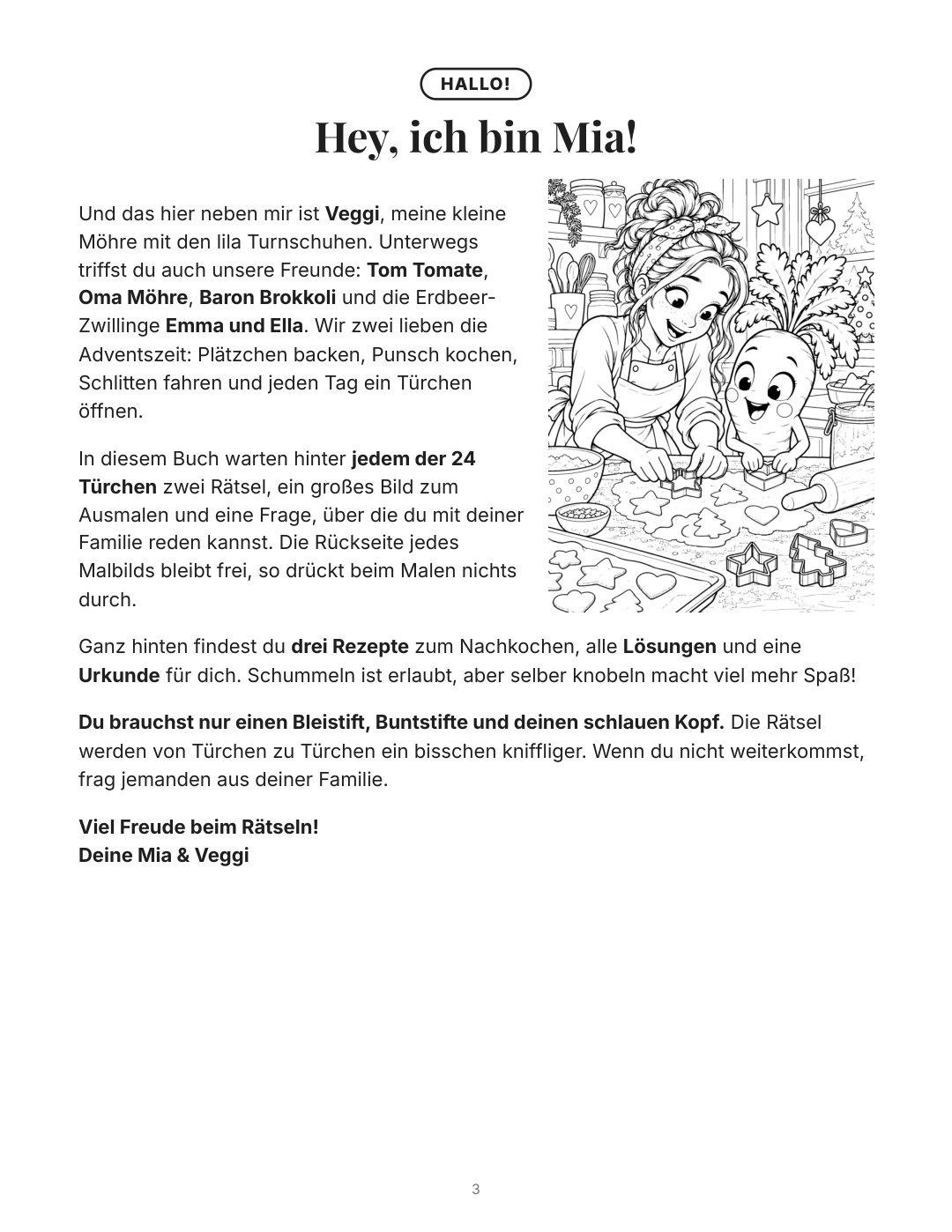 Hallo! Mia und Veggi stellen sich vor