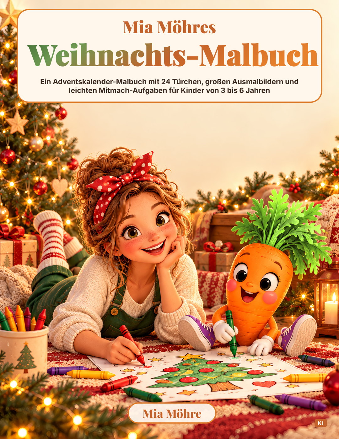 Mia Möhres Weihnachts-Malbuch: Cover