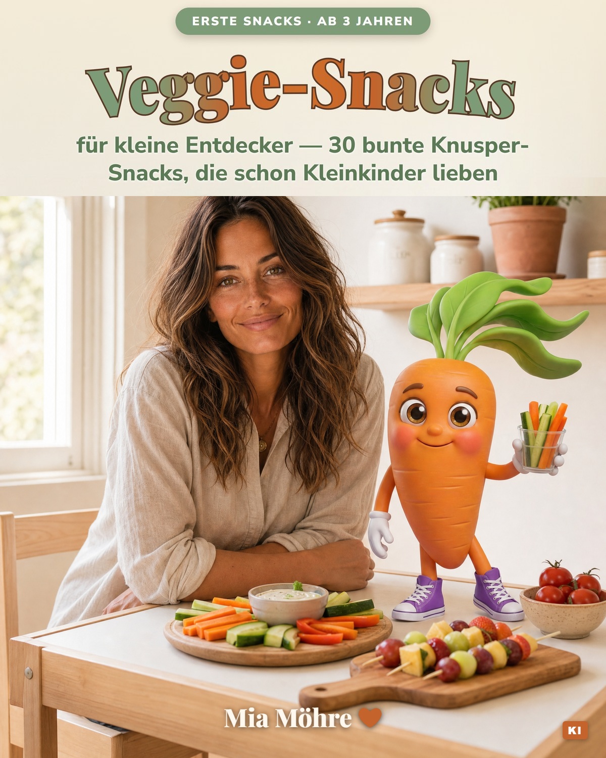 Cover: Veggie-Snacks für kleine Entdecker — Kochbuch ab 3 mit Mia Möhre & Veggi