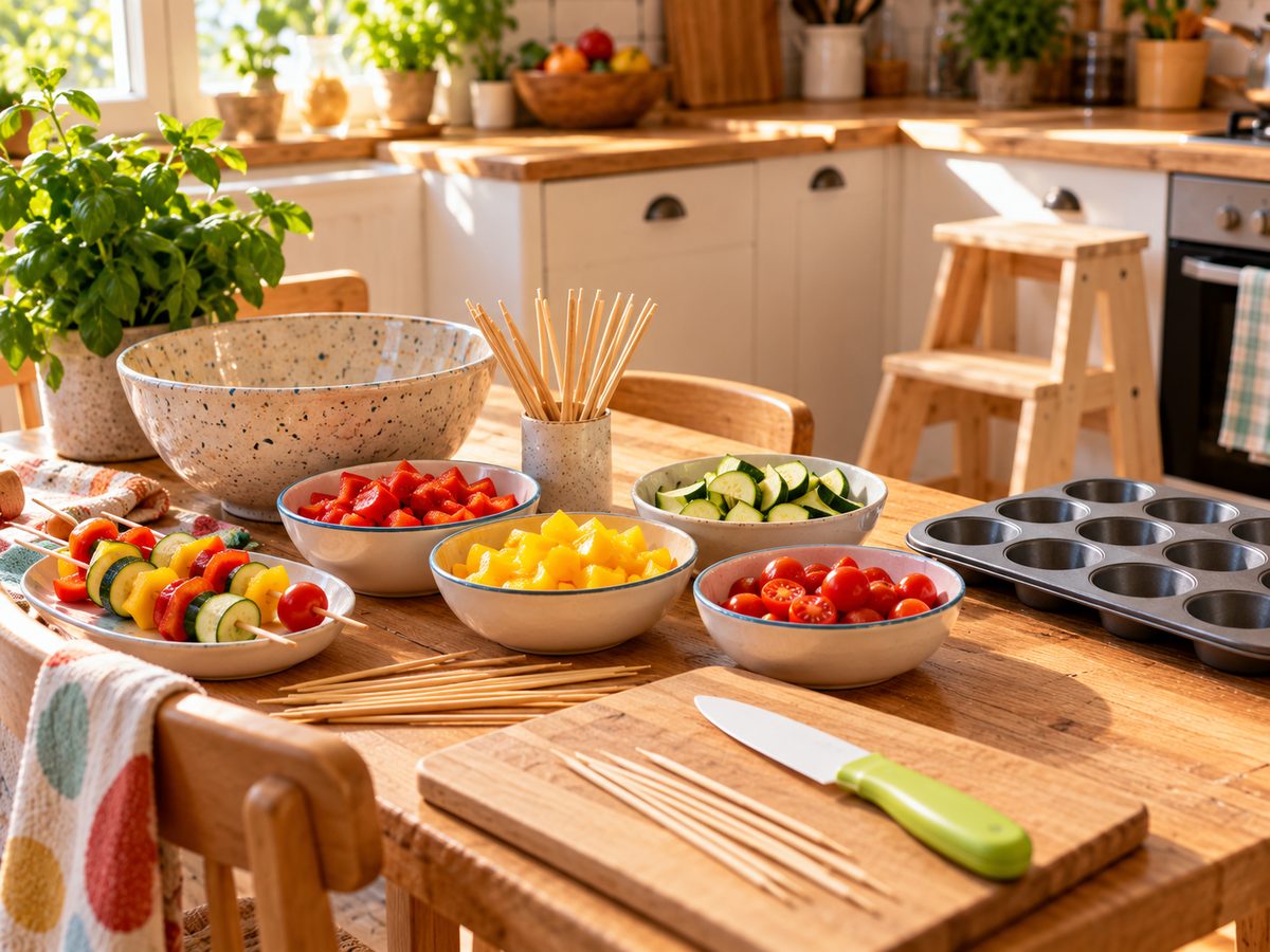 Drei Gerichte, die Kinder fast allein kochen