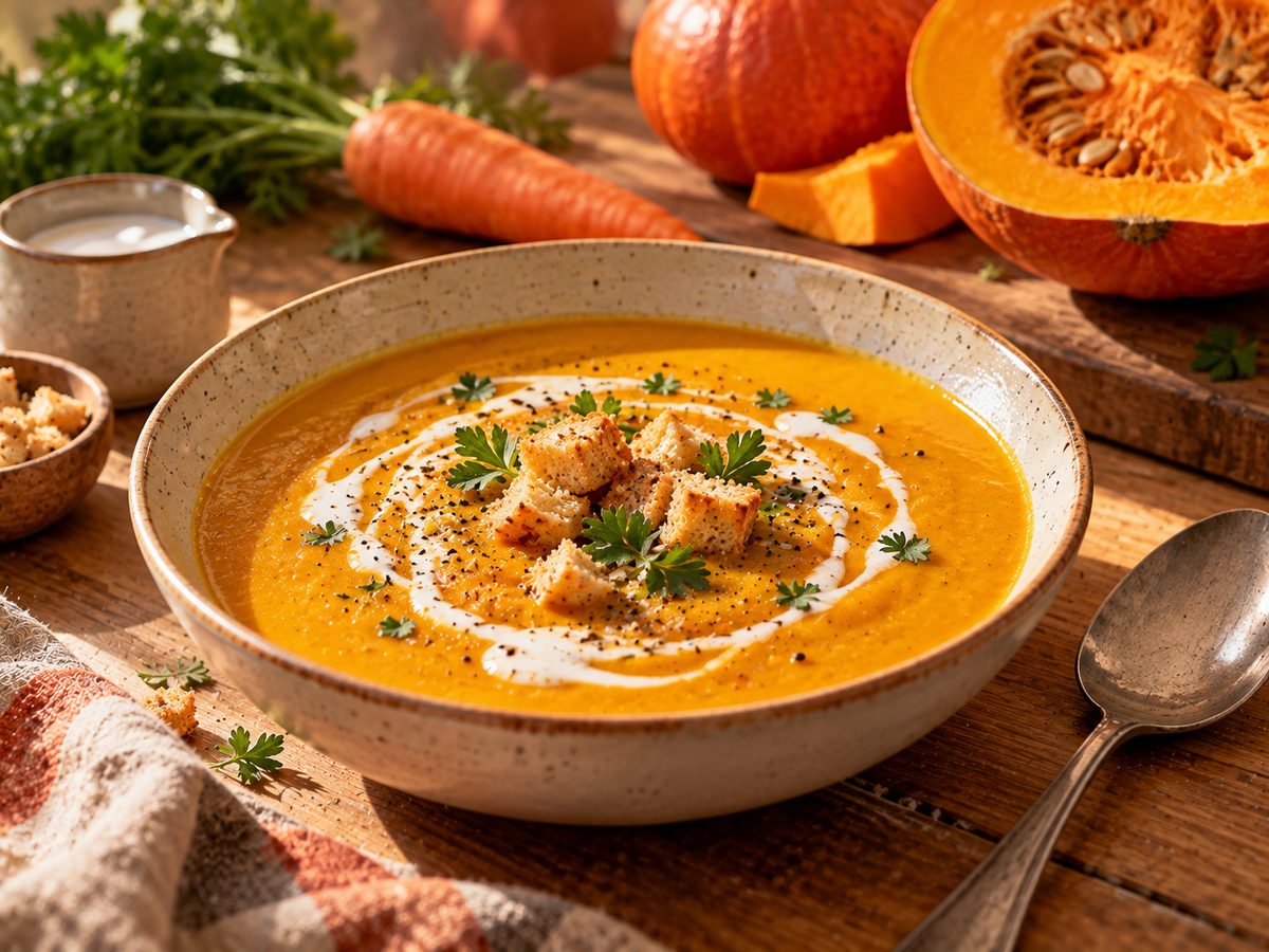 Cremige Kürbissuppe